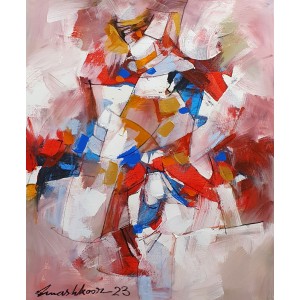 Mashkoor Raza, 24 x 30 Inch, Oil on Canvas, Abstract Painting, AC-MR-607